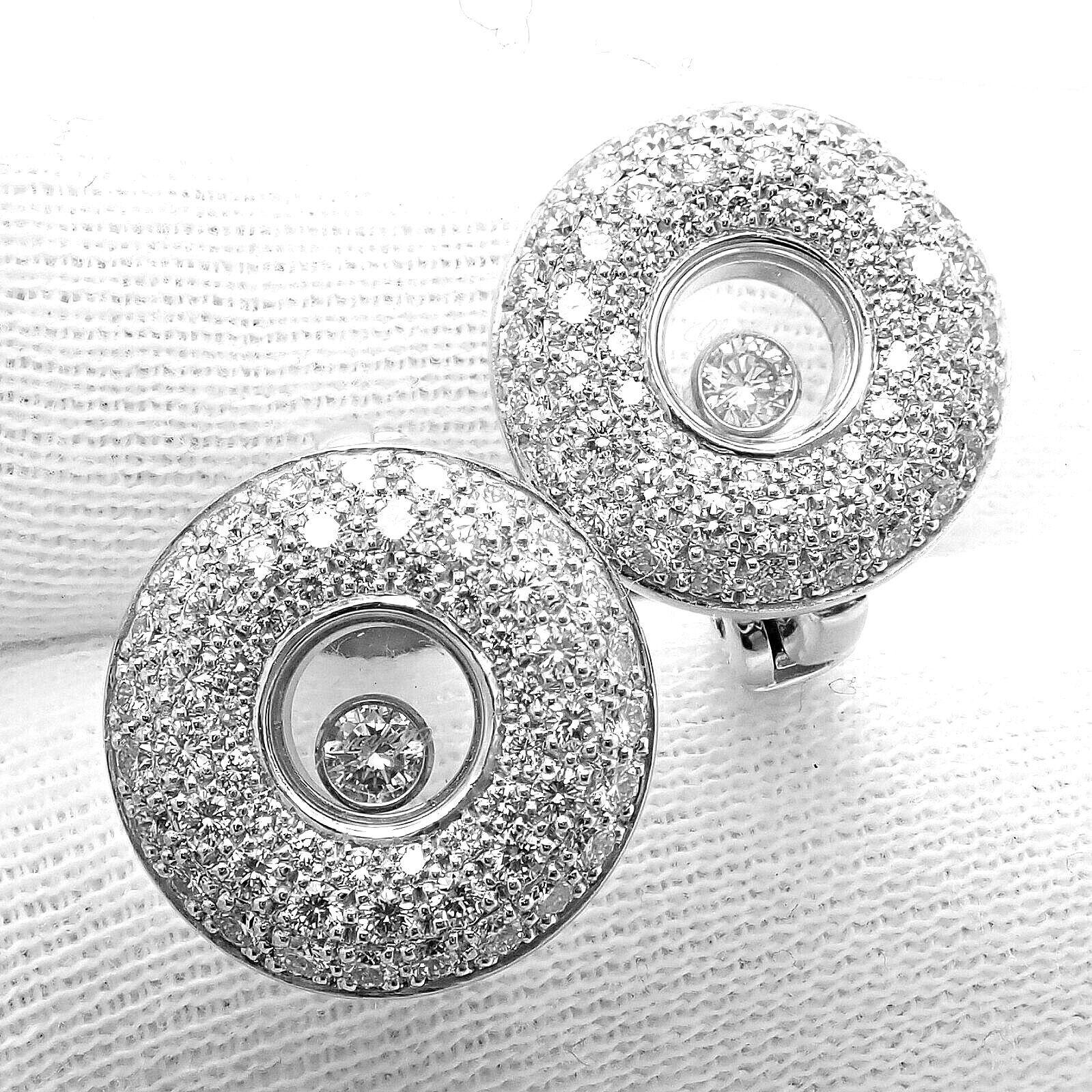 Chopard Happy Diamond White Gold Earrings 2