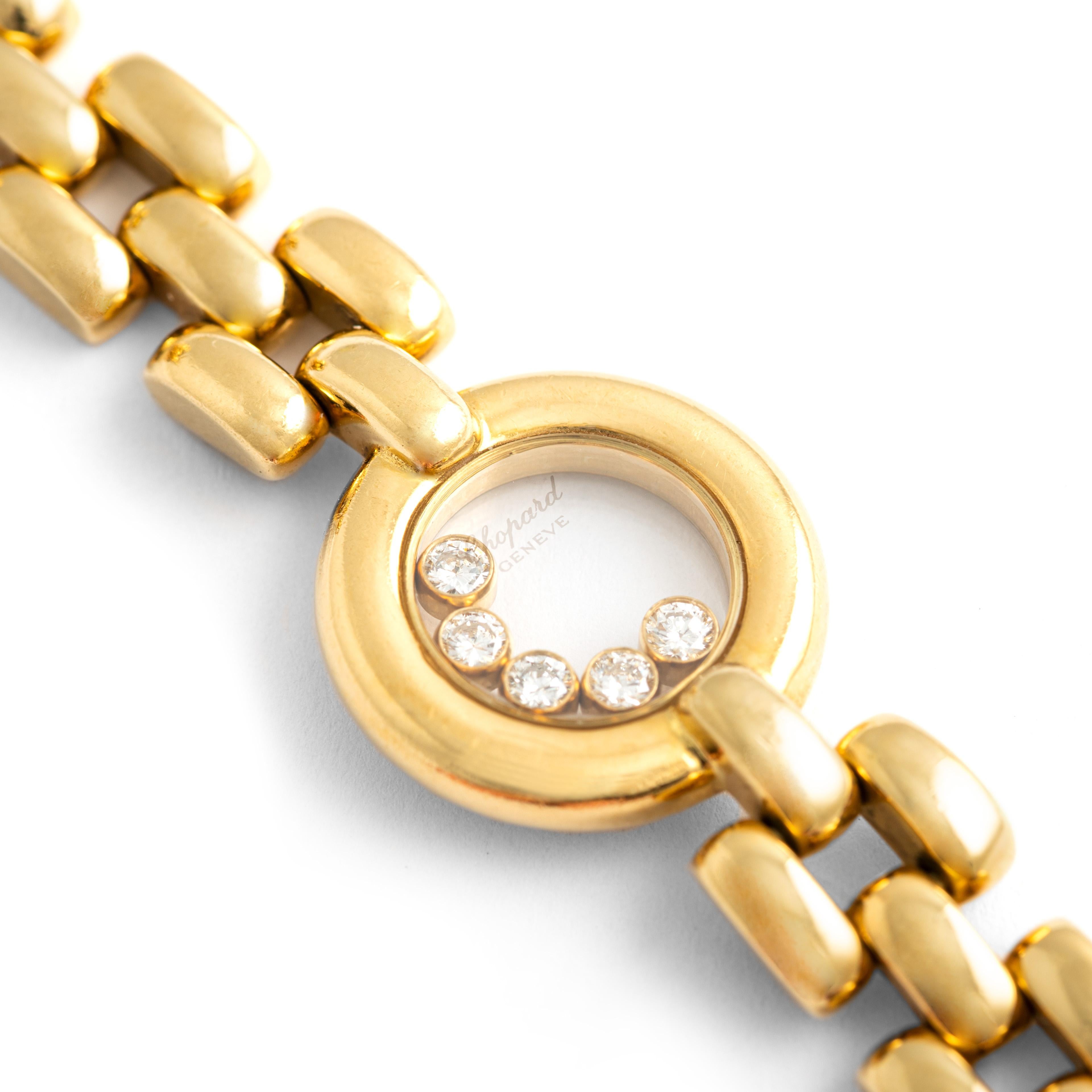 Chopard Happy Diamond Yellow Gold 18k Bracelet In Good Condition In Geneva, CH