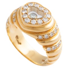 Vintage Chopard Happy Diamond Yellow Gold 18Karat Ring