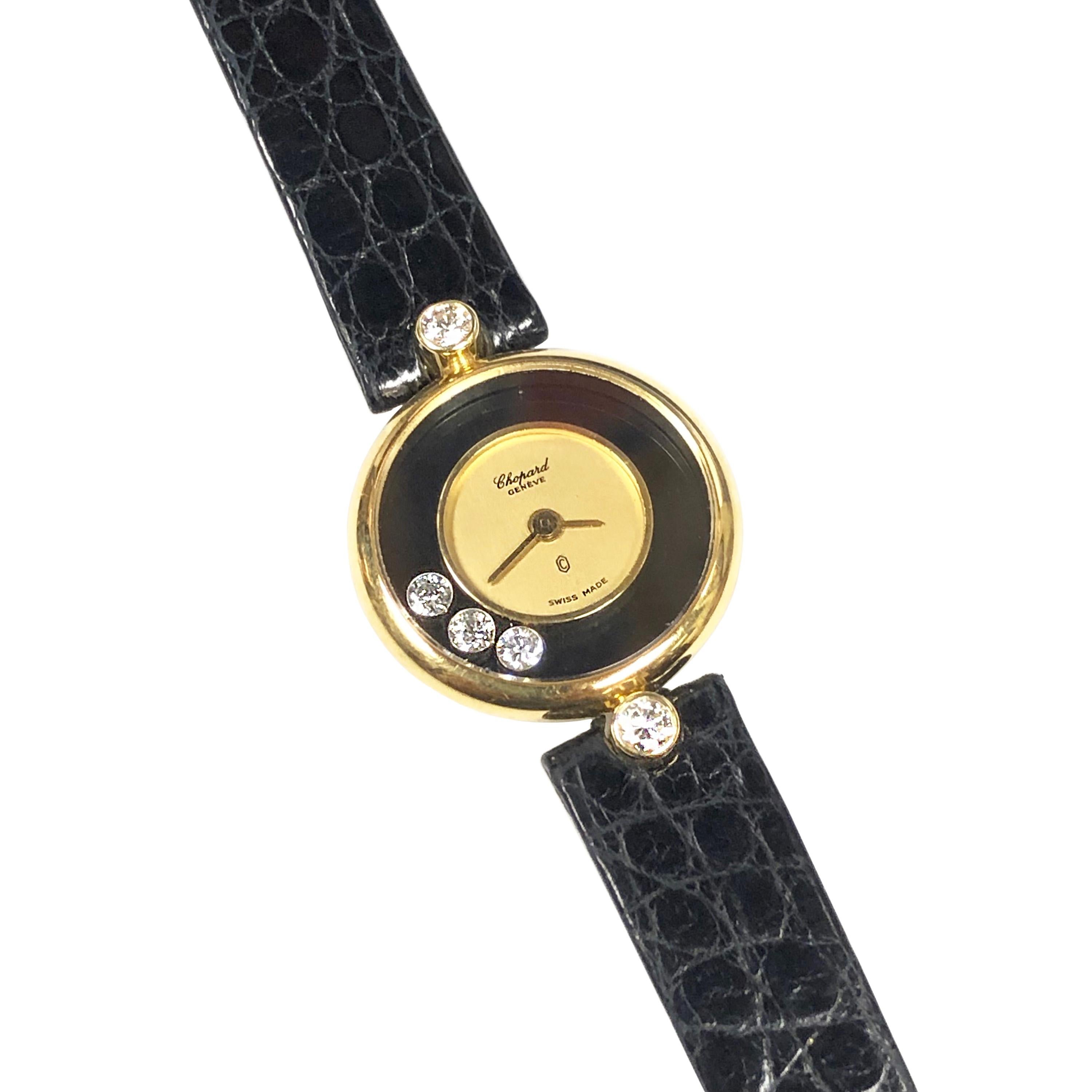 Chopard Happy Diamond Yellow Gold and Diamond ladies Quartz Wristwatch 3
