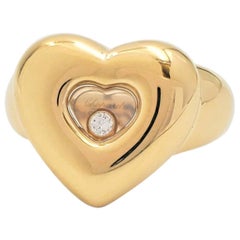 Gelbgold-Herzring "Happy Diamond" von Chopard