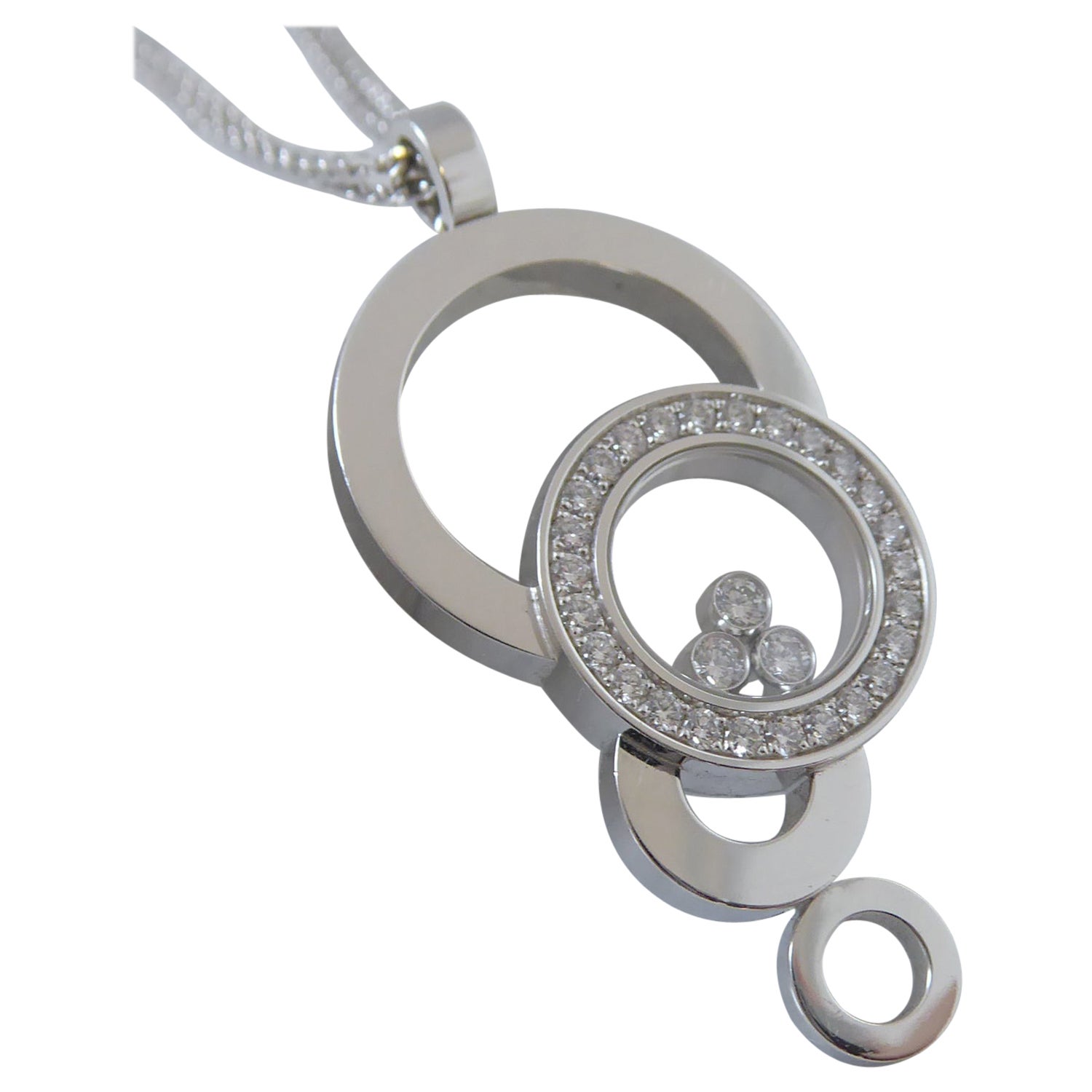 Chopard "" Happy Diamonds"" 0,50 Karat Diamant-Anhänger und Kette