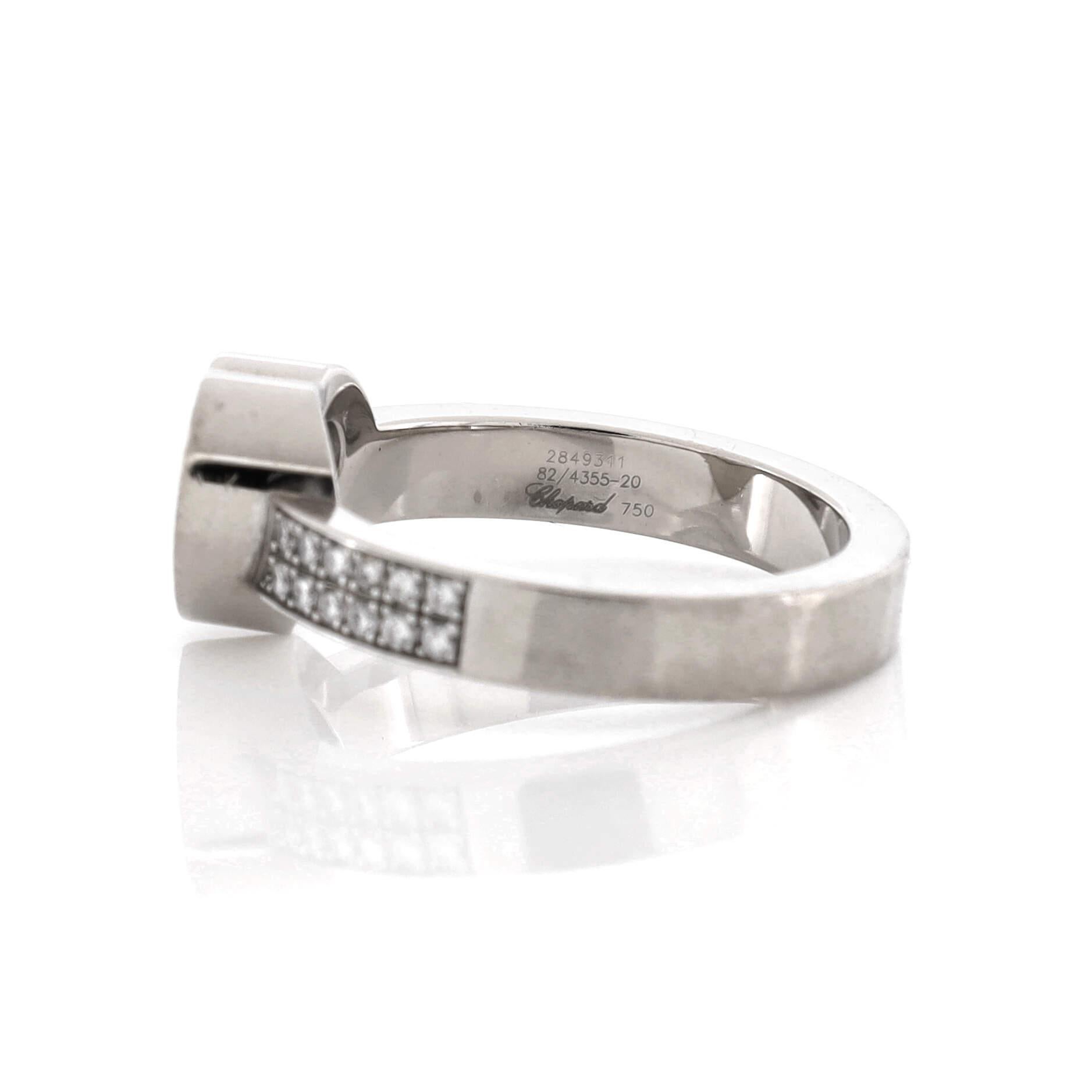 Chopard Happy Diamonds 1 Diamond Heart Band Ring 18K White Gold For ...