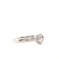 Chopard Happy Diamonds 1 Diamond Heart Ring 18K White Gold and Diamonds