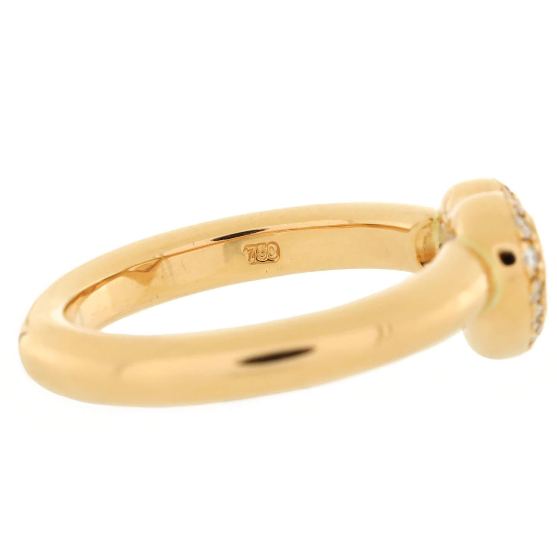 Chopard Happy Diamonds 1 Diamant-Herzring aus 18 Karat Gelbgold mit Diamanten für Damen oder Herren