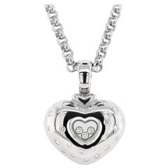 Chopard Happy Diamonds 18 Carat White Gold Diamond Pendant Necklace