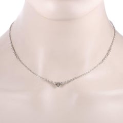 Chopard Happy Diamonds 18 Karat Gold Floating Diamond Heart Pendant Necklace