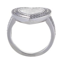 Chopard Happy Diamonds 18 Karat Gold Full Diamond Pave Floating Diamond Heart R