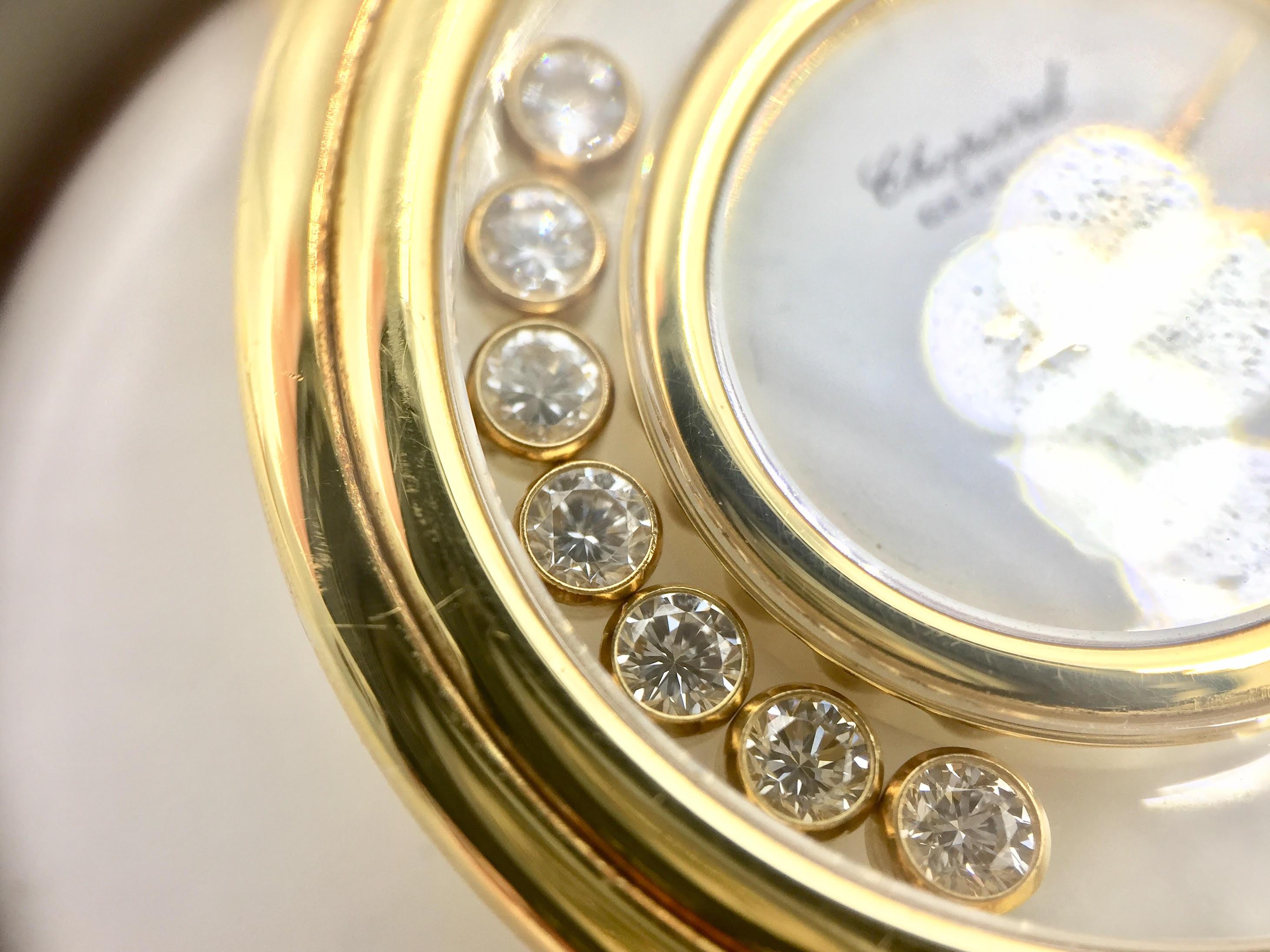 Chopard Happy Diamonds 18 Karat Gold Quartz Watch In Good Condition In Pikesville, MD