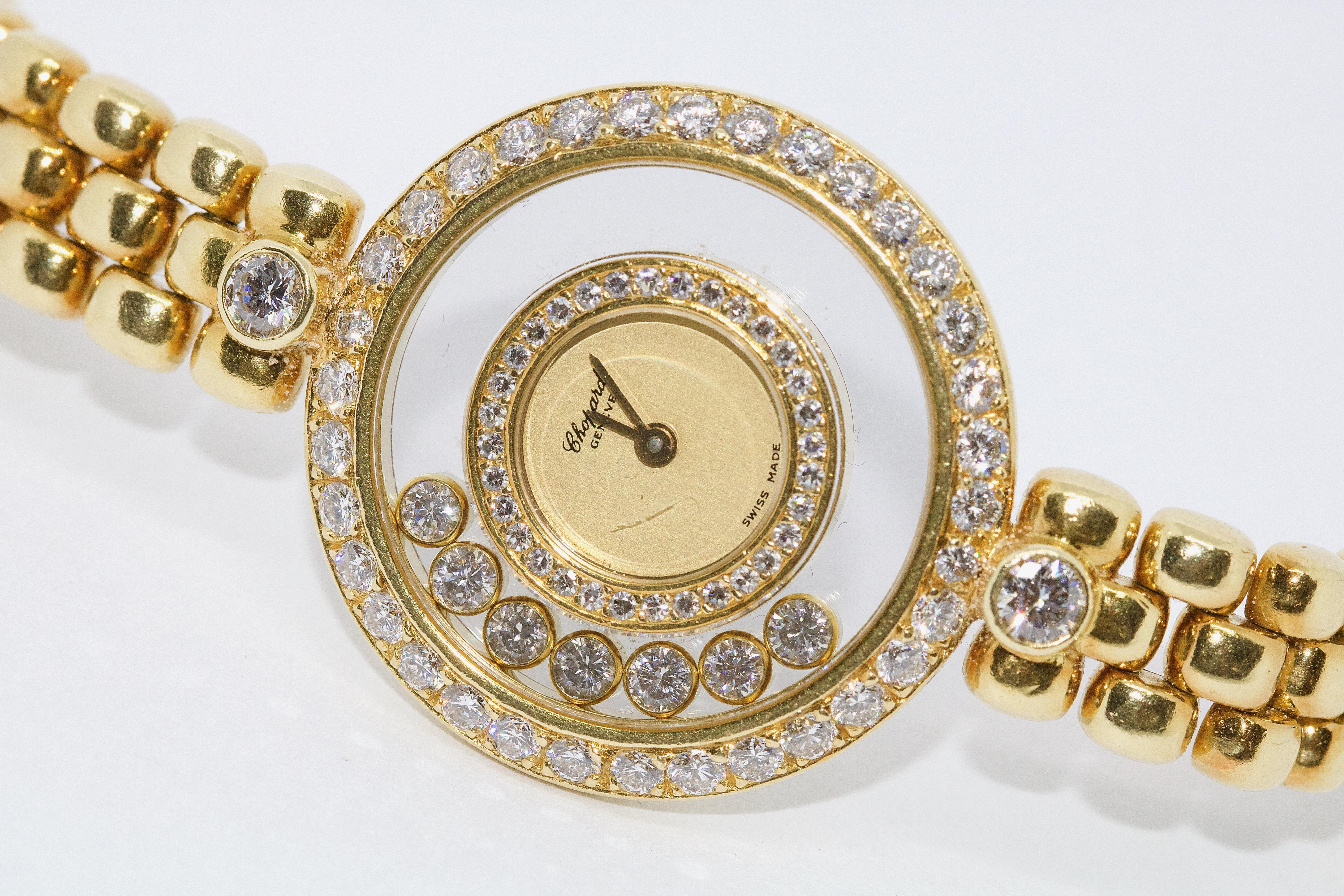 Chopard Happy Diamonds, 18 Karat Gold Ladies Watch, Ref. 4097

Quartz Movement.

Including original Chopard Box.
Watch comes with certificate of authenticity. 