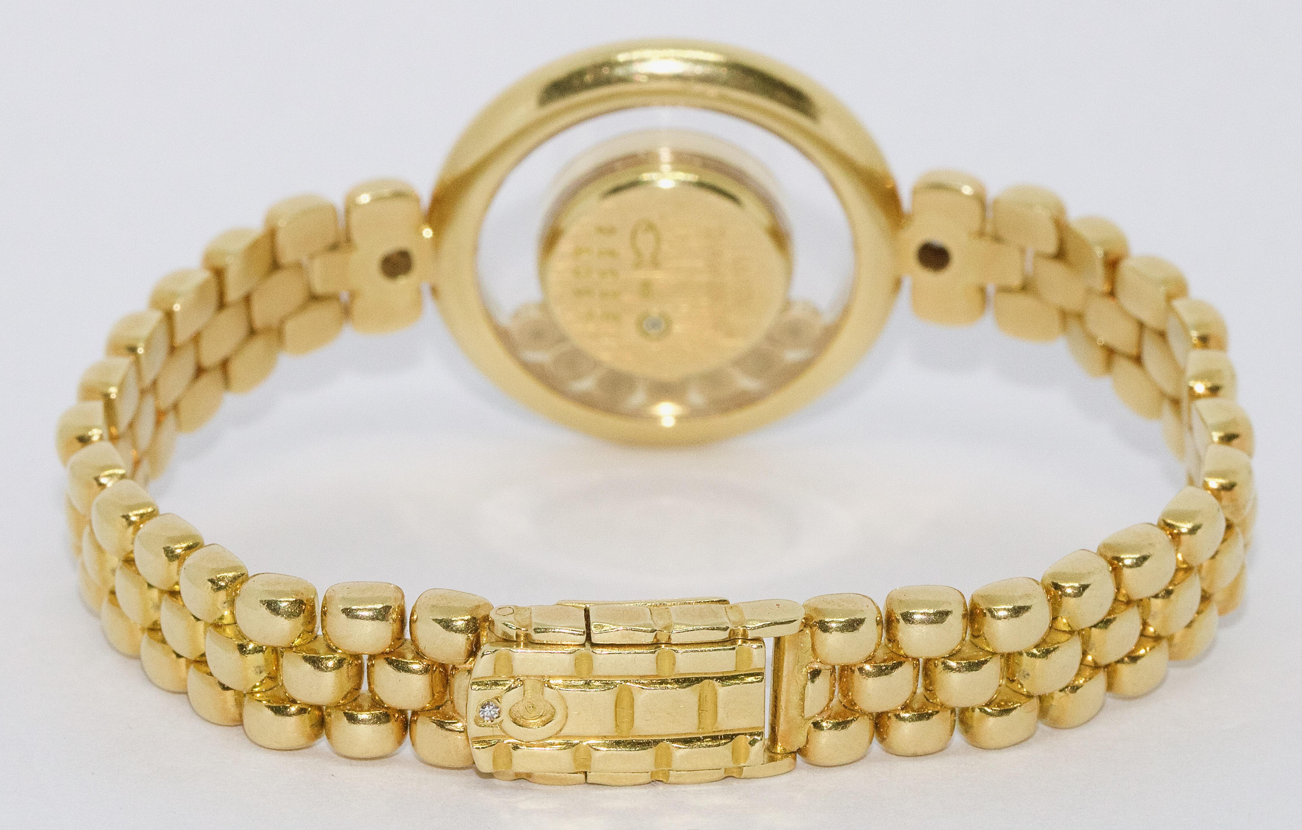 Chopard Happy Diamonds, 18 Karat Solid Gold, Ladies Watch, Ref. 4097 In Good Condition In Berlin, DE