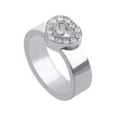 Chopard Happy Diamonds 18 Karat White Gold Heart Ring 822936-1110