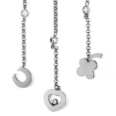Chopard Happy Diamonds 18 Karat White Gold Lucky Charms Necklace 815726-1001