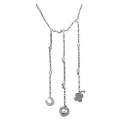 Chopard Happy Diamonds 18 Karat White Gold Lucky Charms Necklace 815726-1001 Chopard Happy Diamonds 18 Karat White Gold Lucky Charms Necklace 815726-1001