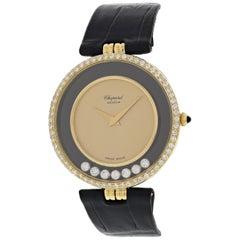 Chopard Happy Diamonds 18 Karat Yellow Gold Ladies Watch Original Box