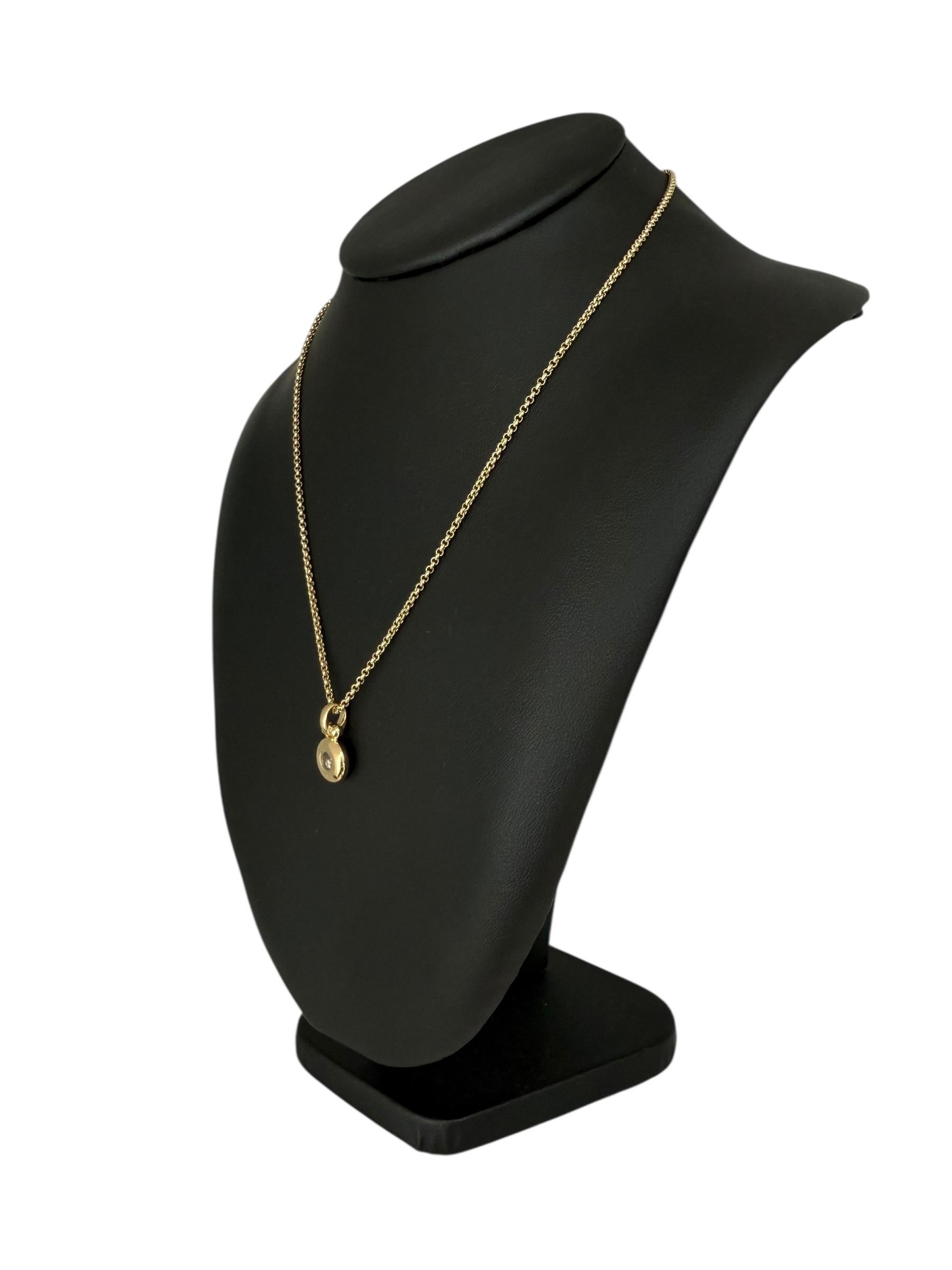 Chopard Happy Diamonds 18 karat Yellow Gold Necklace For Sale 2