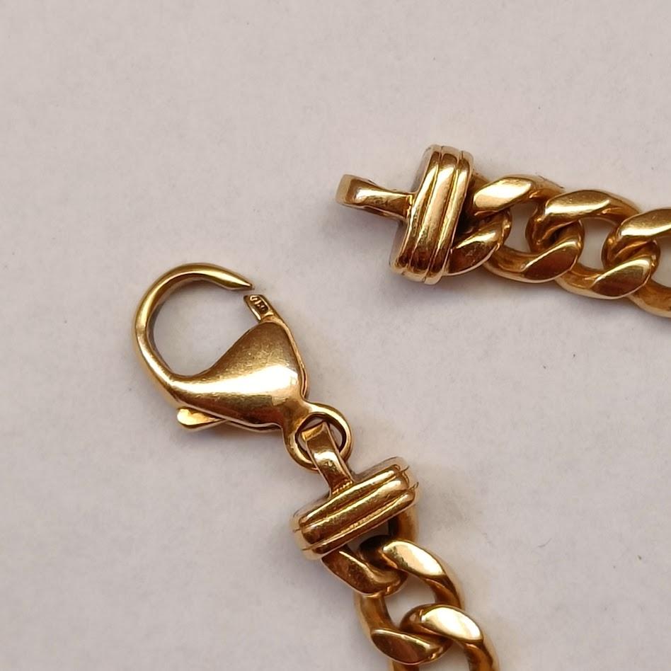Chopard Happy Diamonds Bracelet - 18k Gold Curb Link For Sale 1