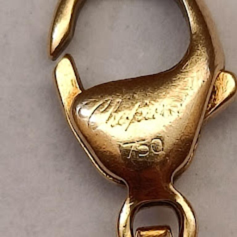Chopard Happy Diamonds Bracelet - 18k Gold Curb Link For Sale 2