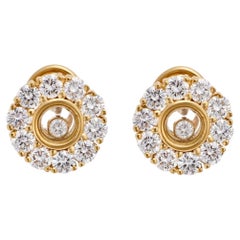 CHOPARD Happy Diamonds 18k Gold Earrings with 2.10ct Diamonds, 2010