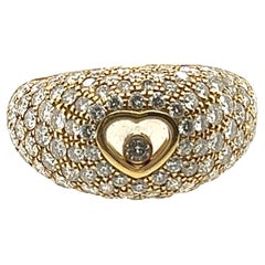 Chopard Happy Diamonds 18k Gold & Pave Diamond Ring