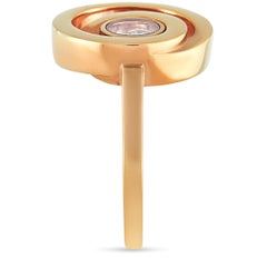 Chopard Happy Diamonds 18 Karat Rose Gold and Floating Diamond Swirl Ring