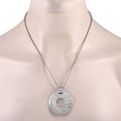 Chopard Happy Diamonds 18K White Gold 1.14ct Diamond Pendant Necklace