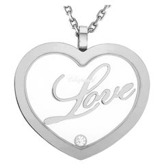 Chopard Happy Diamonds 18 Karat Gold and Diamond Love Heart Pendant Necklace