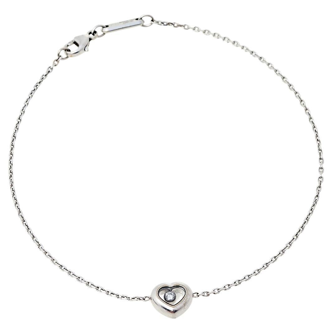 Chopard Happy Diamonds 18K White Gold Ankle Bracelet