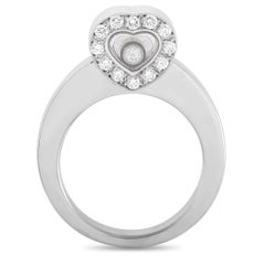 Chopard Happy Diamonds 18 Karat White Gold Diamond Heart-Shaped Ring