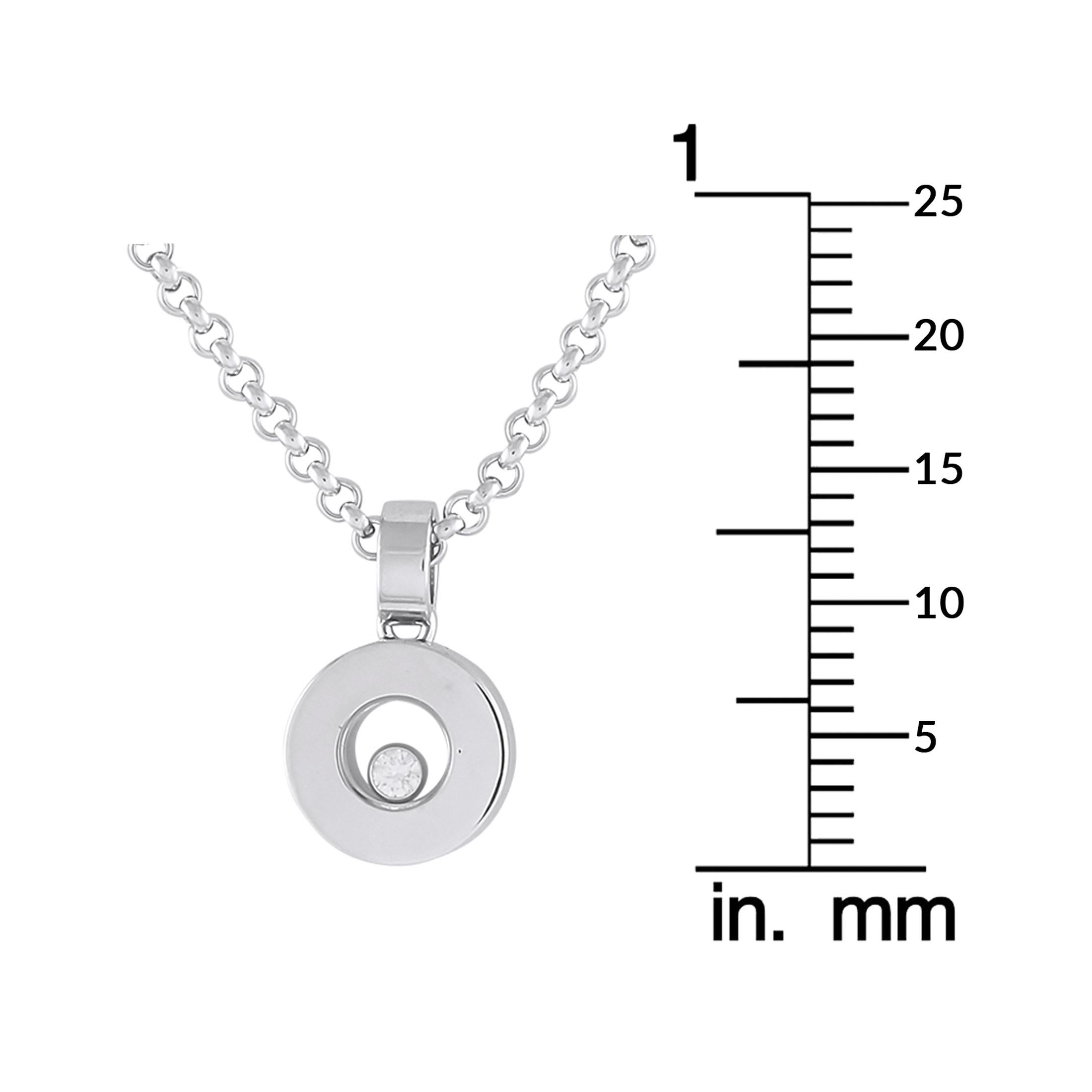 Donna Chopard Happy Diamonds Collana di diamanti in oro bianco 18 carati in vendita