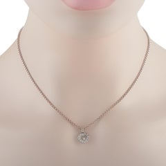 Chopard Happy Diamonds 18K White Gold Diamond Pendant Necklace CH06-050626