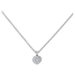 Chopard Happy Diamonds 18K White Gold Diamond Pendant Necklace CH06-050626