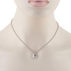 Chopard Happy Diamonds 18K Weißgold Diamant-Anhänger Halskette CH28-031326
