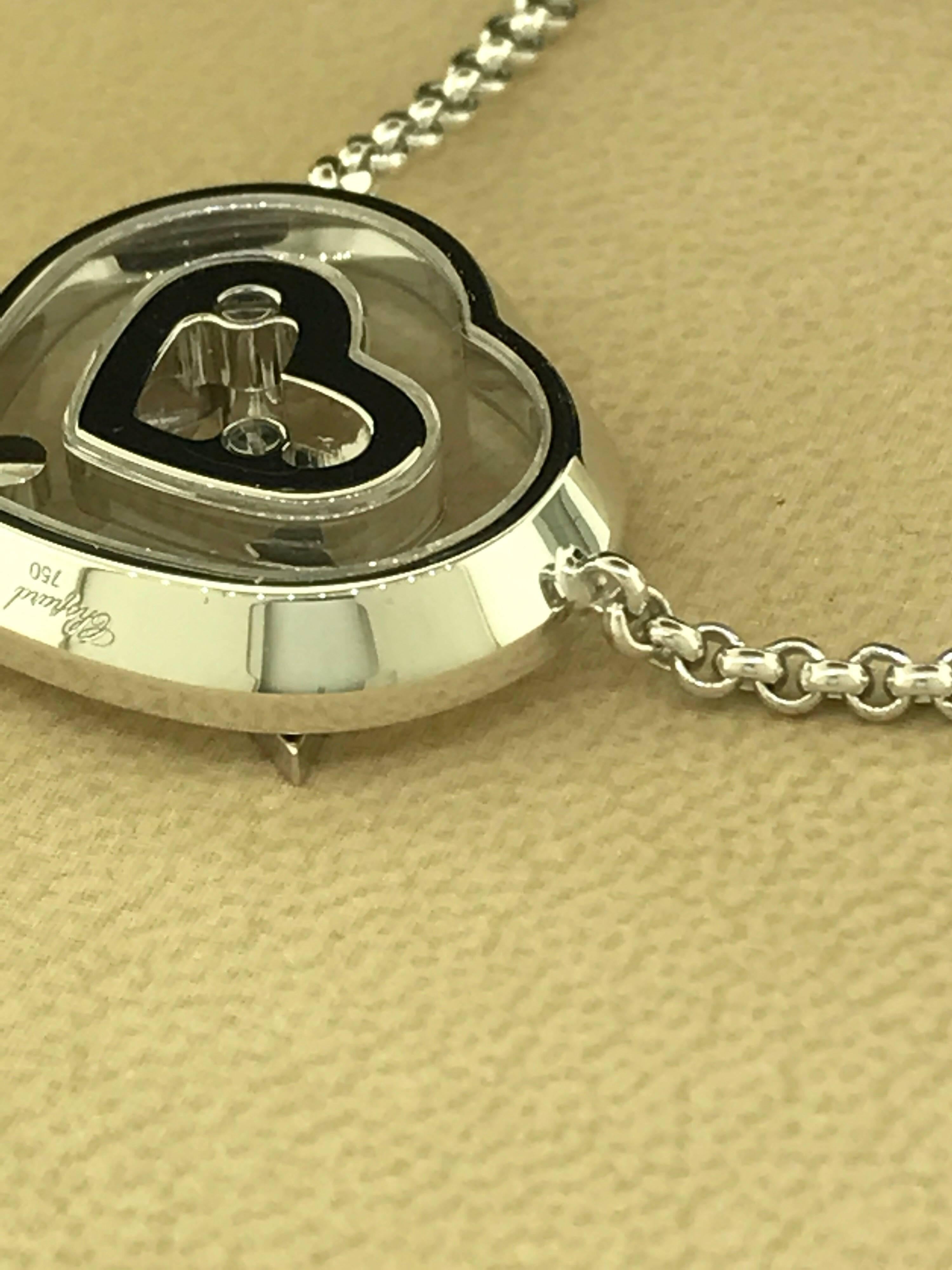 Chopard Happy Diamonds 18 Karat Gold Heart and Arrow Pendant Necklace Brand New For Sale 1