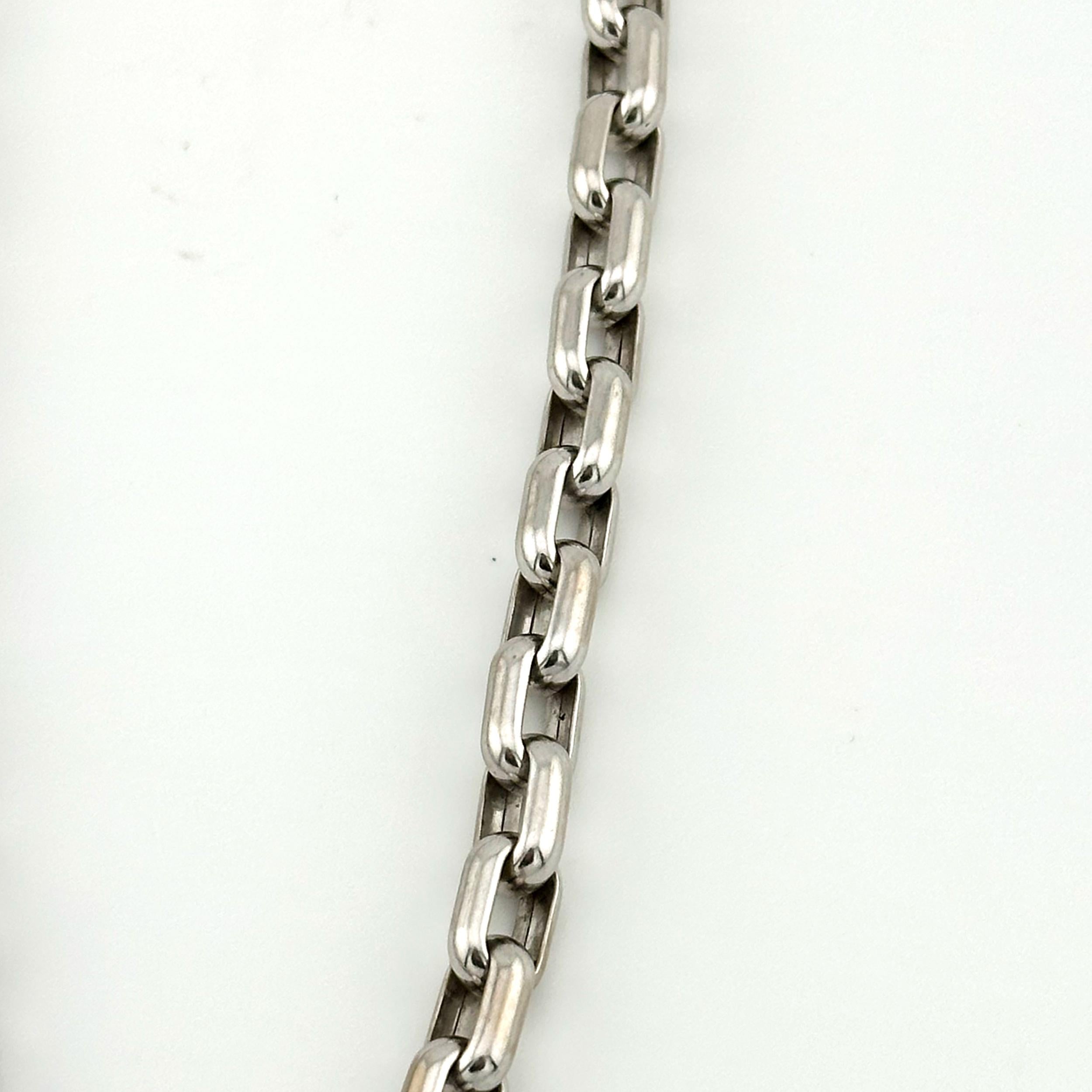 Collana Chopard Happy Diamonds in oro bianco 18 carati con ciondolo grande in vendita 3