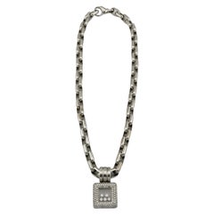 Chopard Happy Diamonds 18K White Gold Necklace with Large Pendant