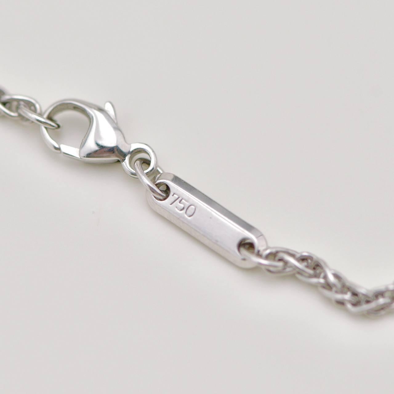 Chopard Happy Diamonds 18K Weißgold Halskette mit Anhänger im Angebot 6