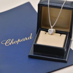 Collar Colgante Chopard Happy Diamonds Oro Blanco 18K