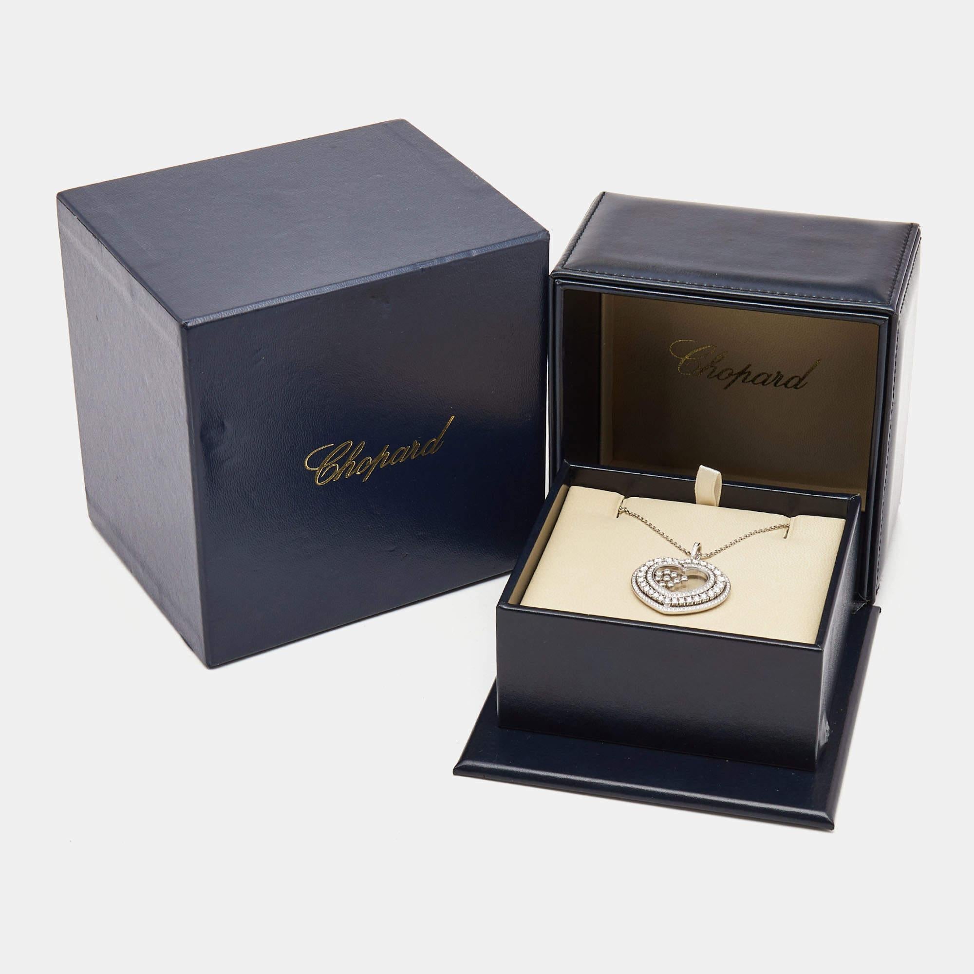 Chopard Happy Diamonds 18k White Gold Pendant Necklace 1