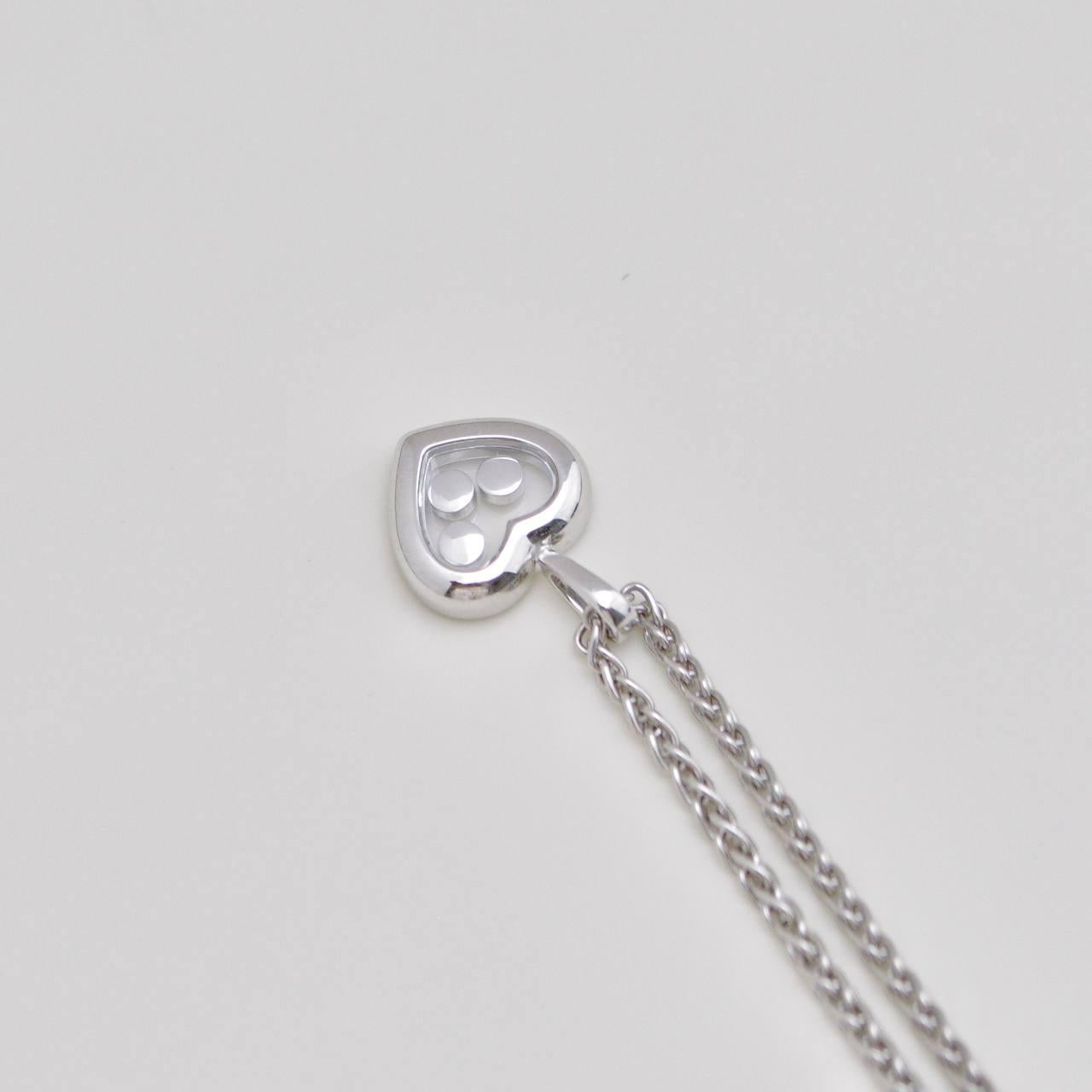 Chopard Happy Diamonds 18K Weißgold Halskette mit Anhänger im Angebot 4