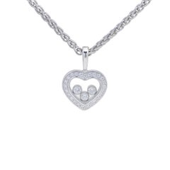 Chopard Happy Diamonds 18K White Gold Pendant Necklace