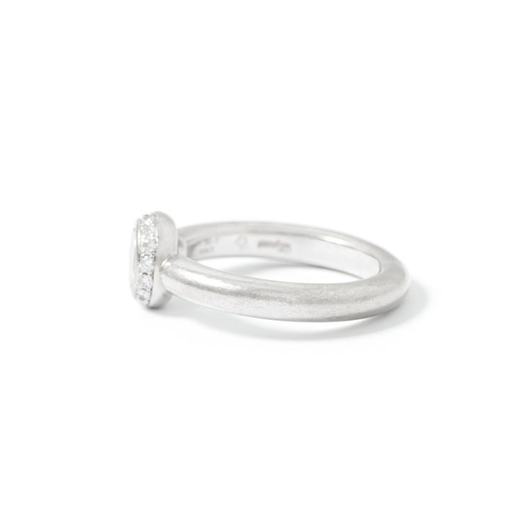 Women's or Men's Chopard Happy Diamonds 18K White Gold Ring For Sale