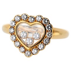 Chopard Happy Diamonds 18K Yellow Gold 0.47cttw Heart Diamond Ring