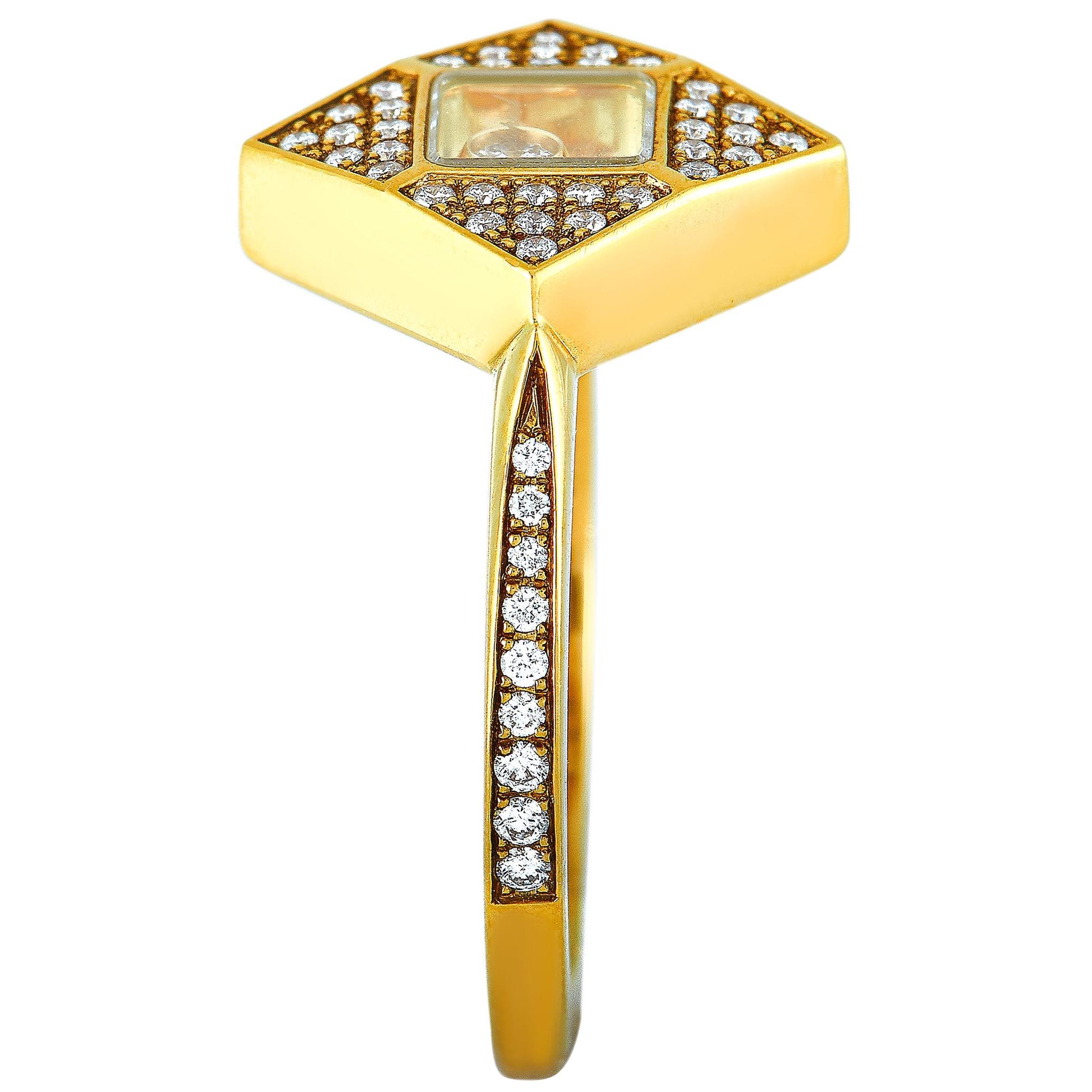 Chopard Happy Diamonds 18 Karat Yellow Gold and Diamond Ring