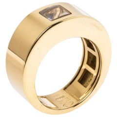 Chopard Happy Diamonds 18K Yellow Gold Band Ring 52