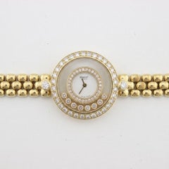 Orologio da polso Chopard Happy Diamonds in oro giallo 18 carati con diamanti