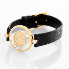 Chopard Happy Diamonds: 18 Karat Gelbgold Damenuhr