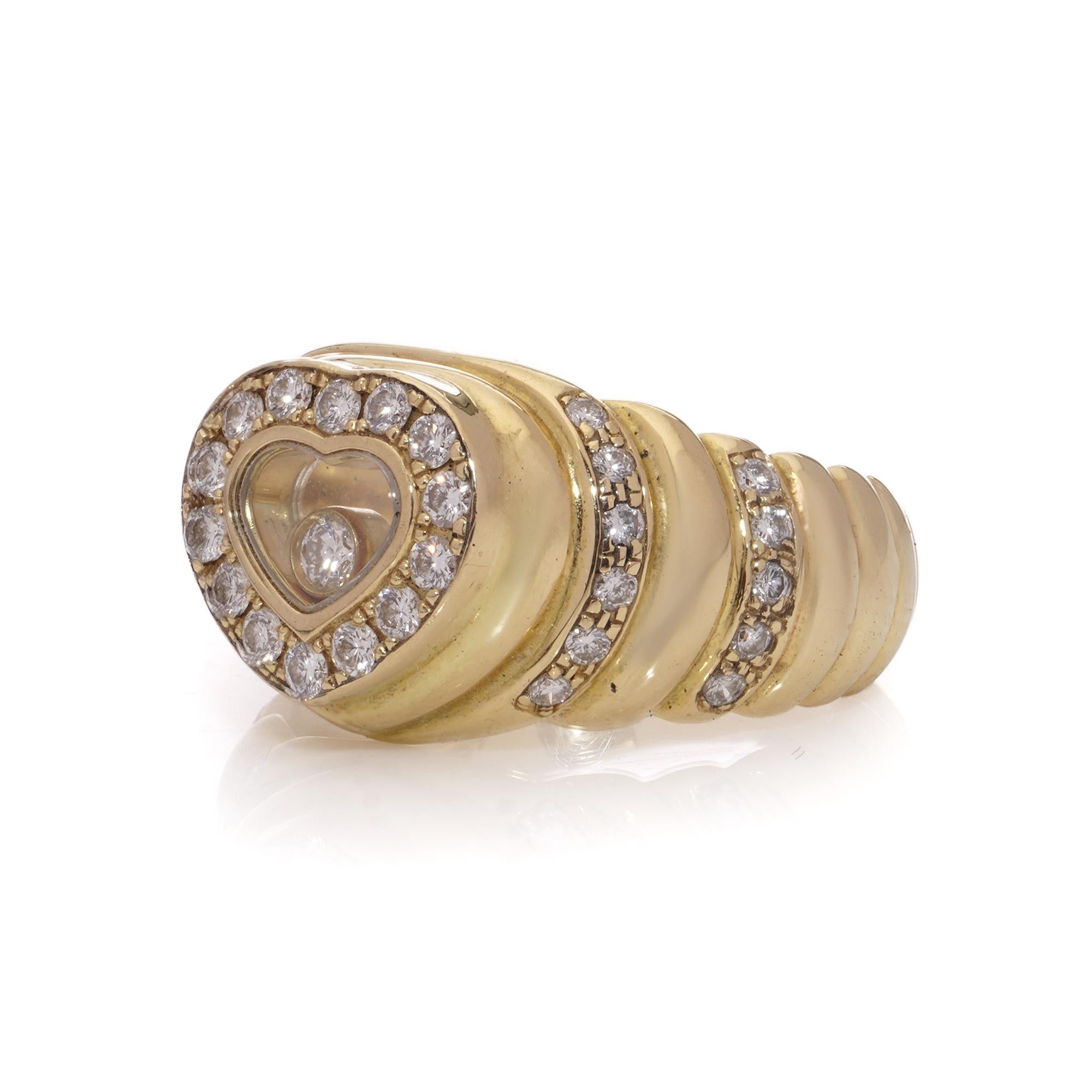 Chopard Happy Diamonds 18kt Gold Herz Ring im Angebot 2