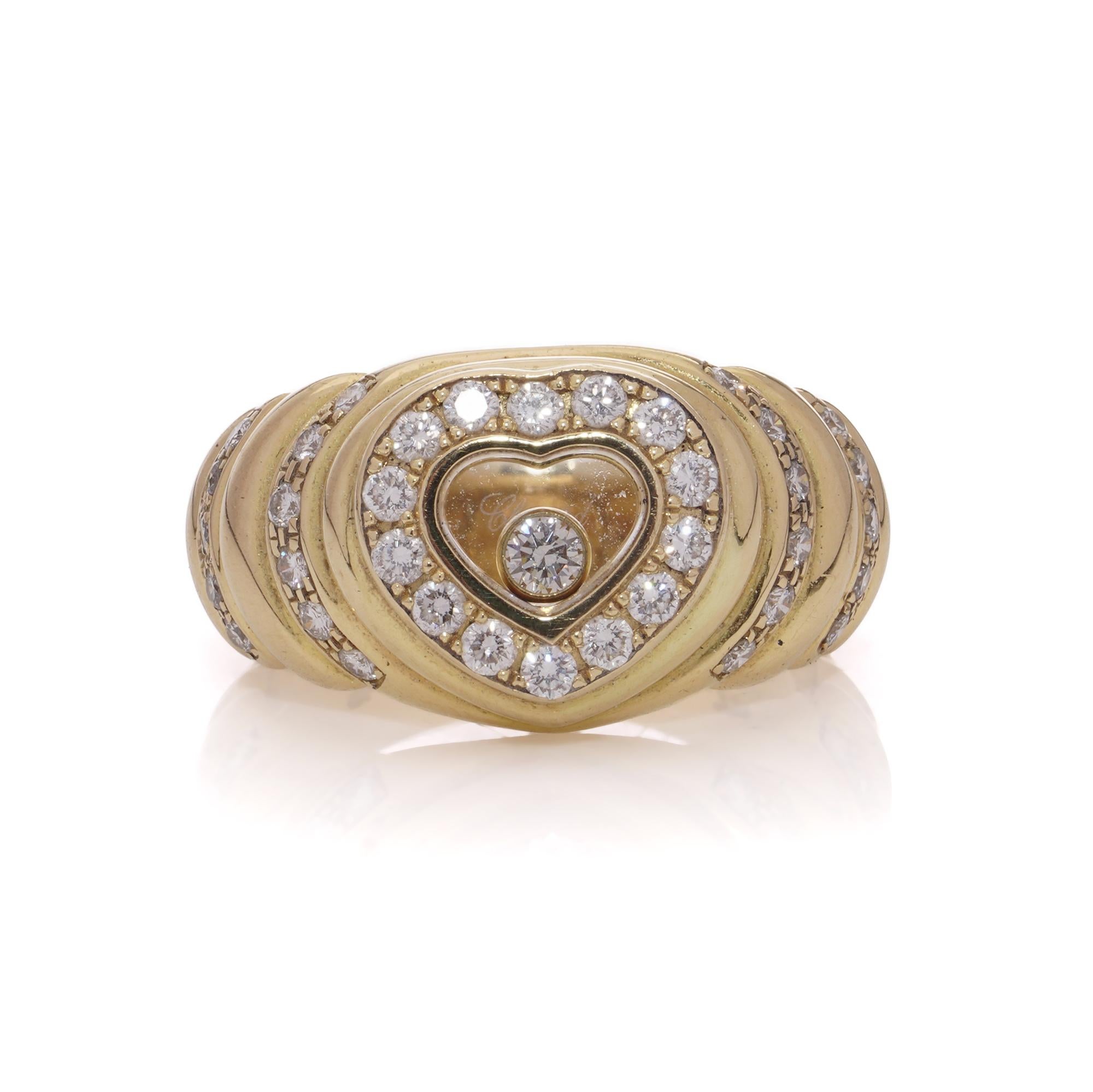 Chopard Happy Diamonds 18kt Gold Herz Ring im Angebot 3