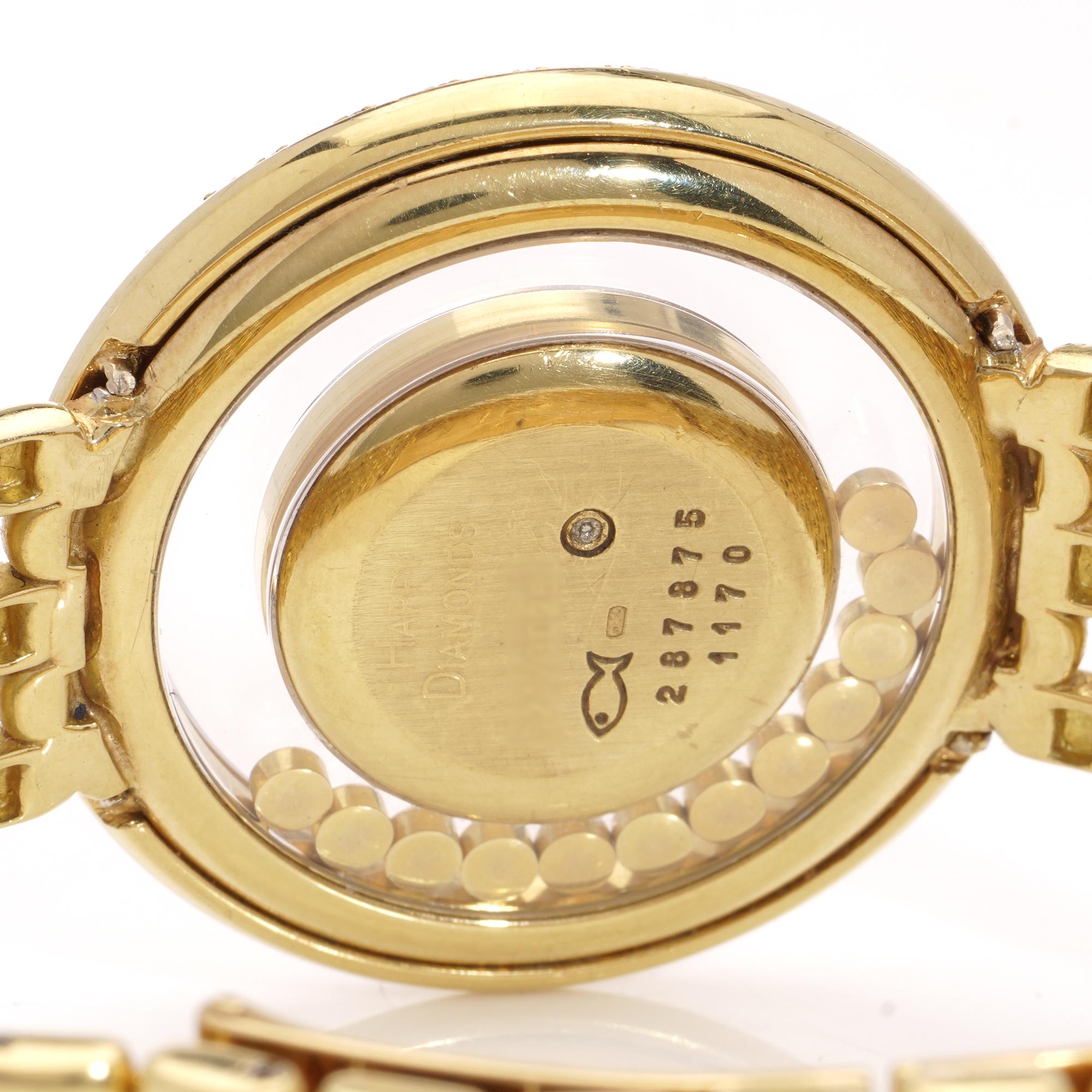 Chopard Happy Diamonds Montre-bracelet pour femme à quartz en or 18 carats en vente 1